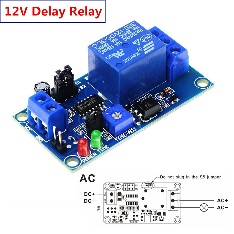1PCS Delay on/off switch module with timer DC 12V high quality delay relay