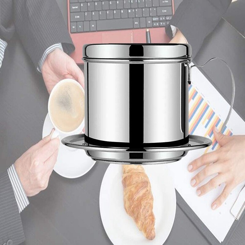 Vietnamese Coffee Filter Portable Coffee Press Maker Reusable Phin Infuser Strainer Pot Coffee Drip Brewer Manual Coffee