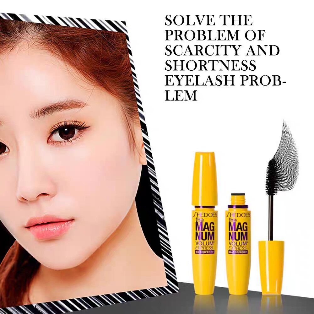 Mascara Natural Waterproof Long-lasting Long Thick Curling Black Eyelash Curling Smudge-proof Fast Dry Mascara Eye Makeup Tools