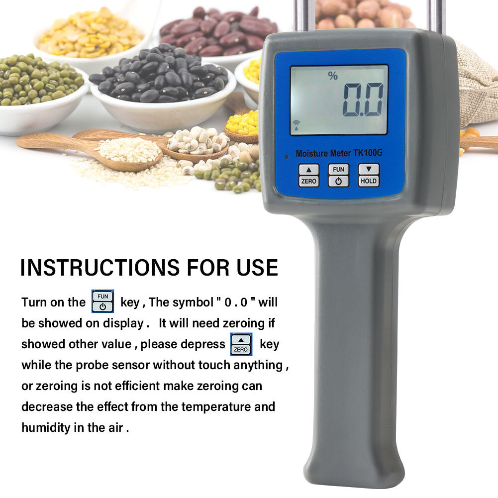 Yieryi TK100G Grain Moisture Meter Wheat Maize Corn Soya Beans Paddy Rice Sorghum flour Moisture Tester for Farming