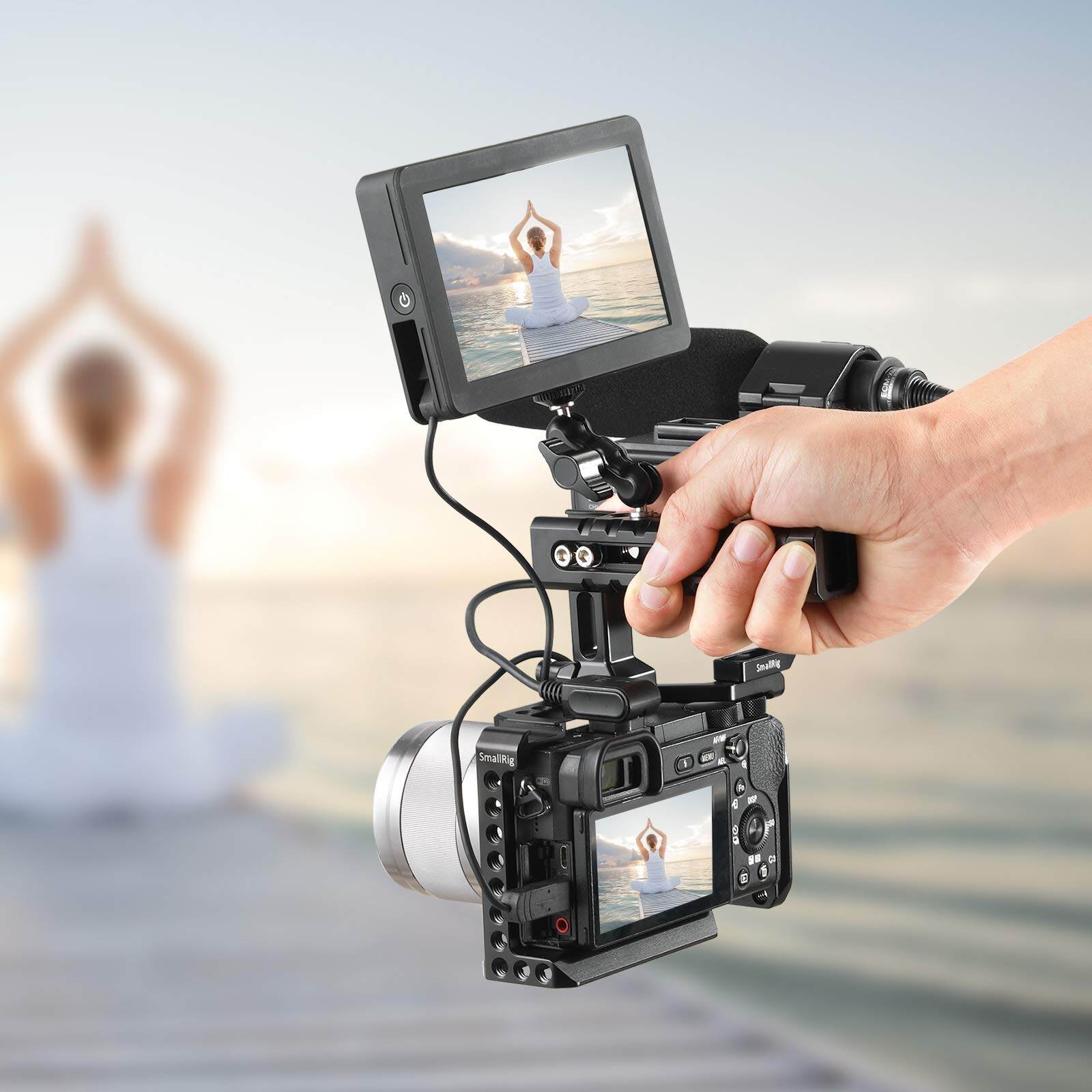 SmallRig Universal Magic Arm với đầu bi nhỏ 1/4 vít (Tải trọng tối đa 1KG) cho màn hình máy ảnh thể thao đèn video (2 chiếc) 2158