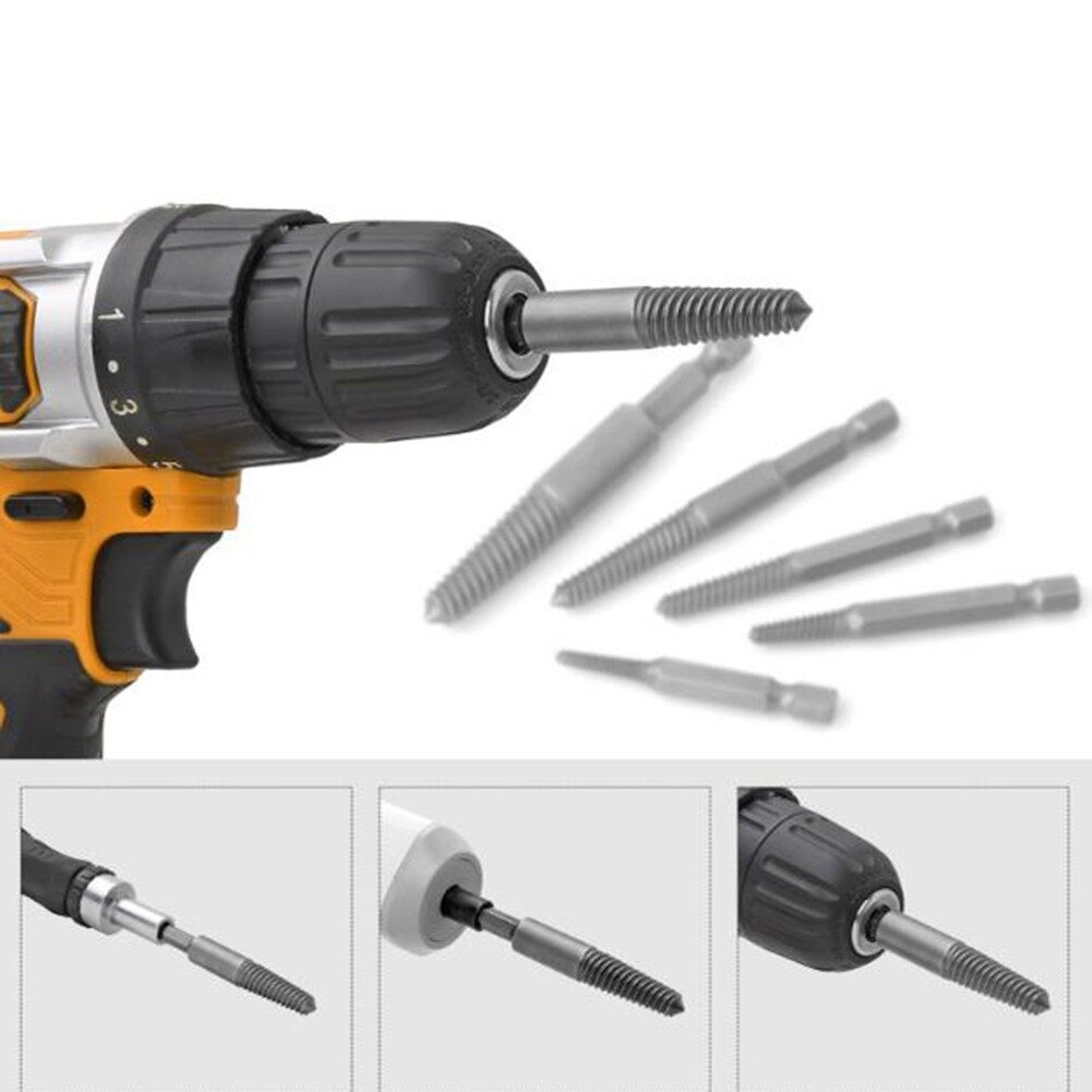 Toolstar Screw Extractor Center Drill Bits Guide Set Broken Damaged Bolt Remover Removal