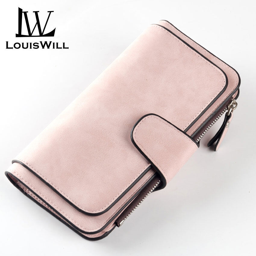 LouisWill Women Wallet Long Clutch Purse PU Leather Hand Bag Large Capacity Card Holder Zipper Coin Purse Fashion Money Bag for Girls Ladies