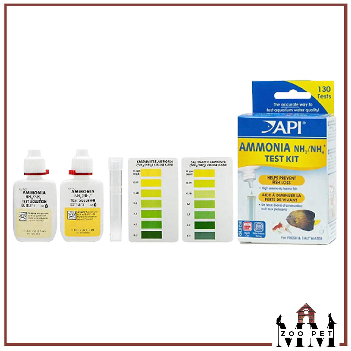 Api Ammonia NH3/NH4 Test Kit / Ubat Ikan / Fish Medicine 130 Tests