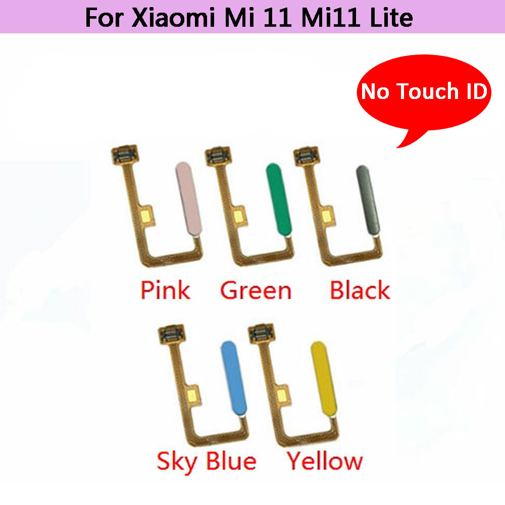 Cho Xiaomi mi 11 mi11 Lite cảm biến vân tay nhà phím trở về nút menu dải dây mềm cáp không cảm ứng ID
