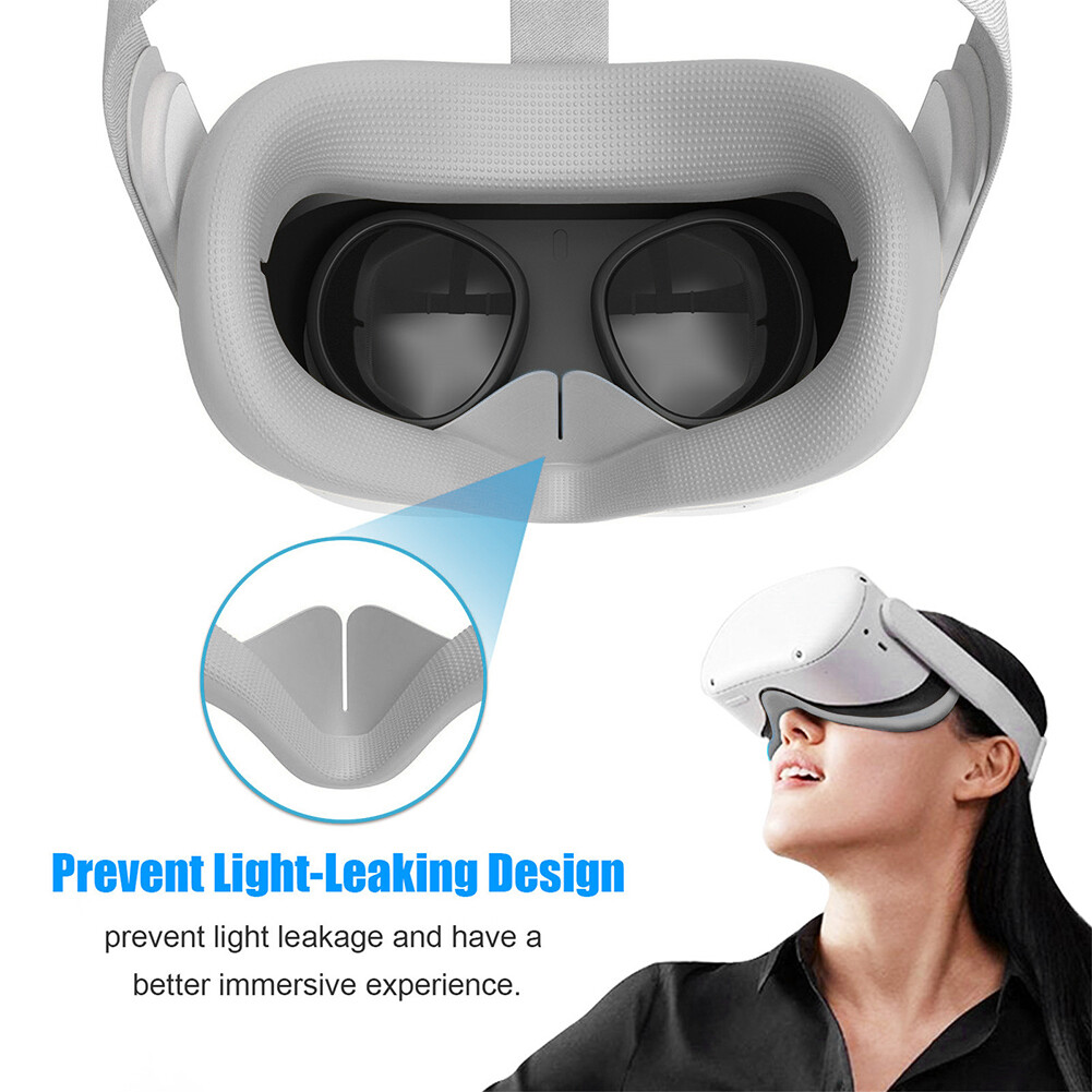 Water Sweat Proof Silicone Eye Mask Cover for Oculus Quest 2 VR Headset