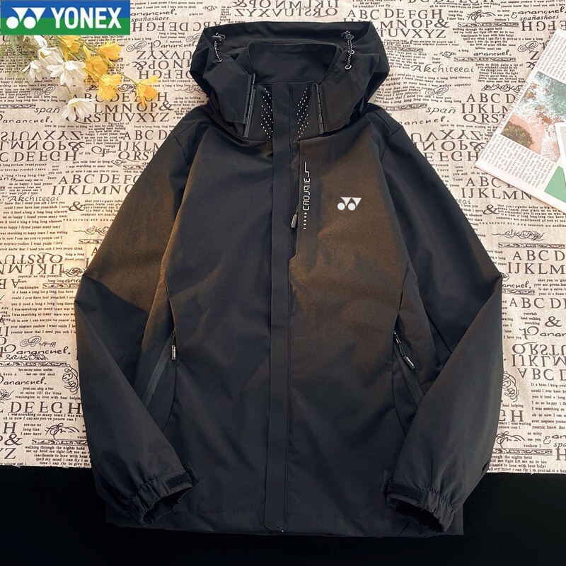 Imported 2023 YONEX Jacket Women's Outdoor Waterproof Three-in-One Mink Velvet Jacket Jacket for Men and Women New product