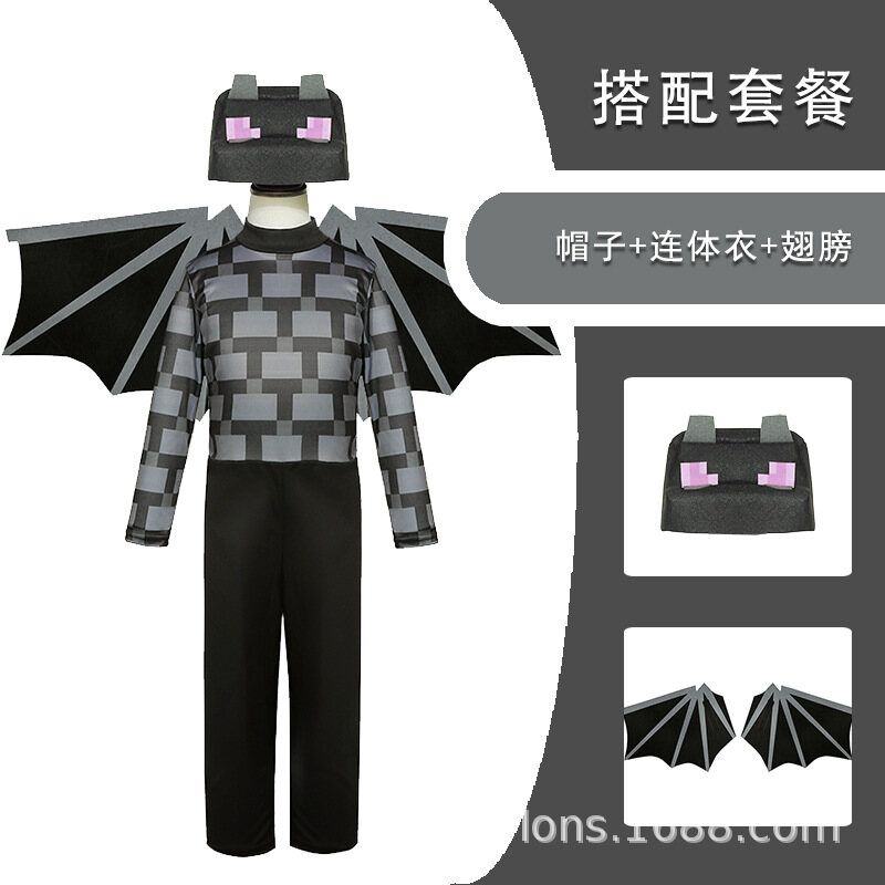 Kids Toy Store Minecraft steve Diamond Armor Kid Costume Child Game Character Anime Cosplay Costume Kid Birthday Party Gift Girls Boys Bodysuit