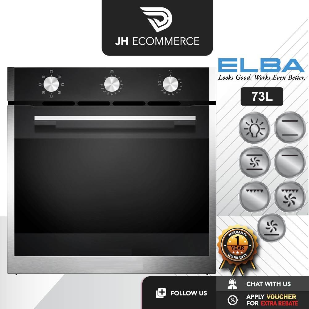 【24H Ship Out】Elba Built In Oven 73L DIVO EBOK7370(SS) 7 Functions