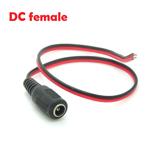 12v Dc Male Female Cctv Power Jack Plug Connector Black Red Cable Lazada 6346