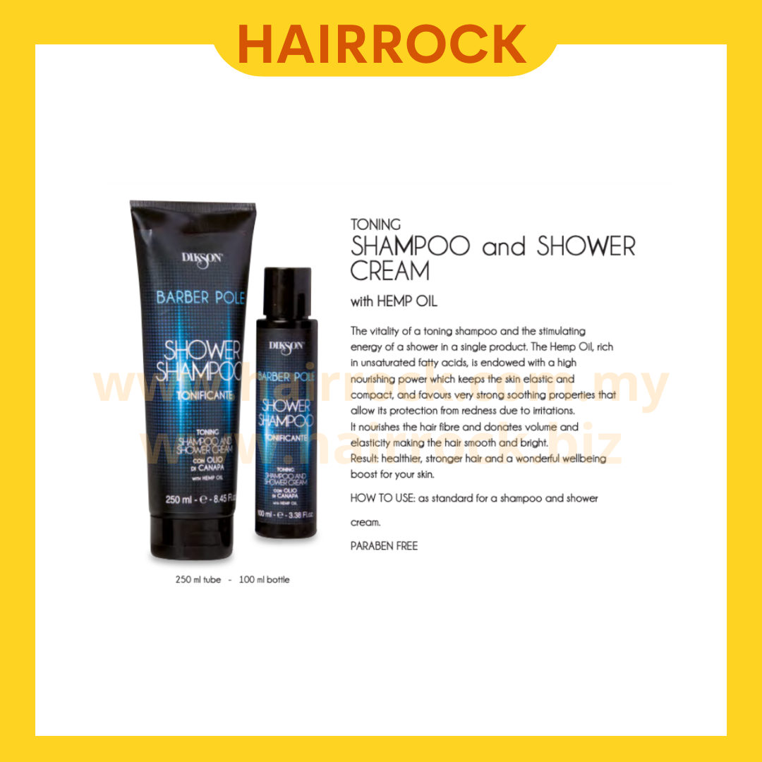 Dikson Barber Pole Shampoo – 100 Ml, SLS-frei, Für Herren