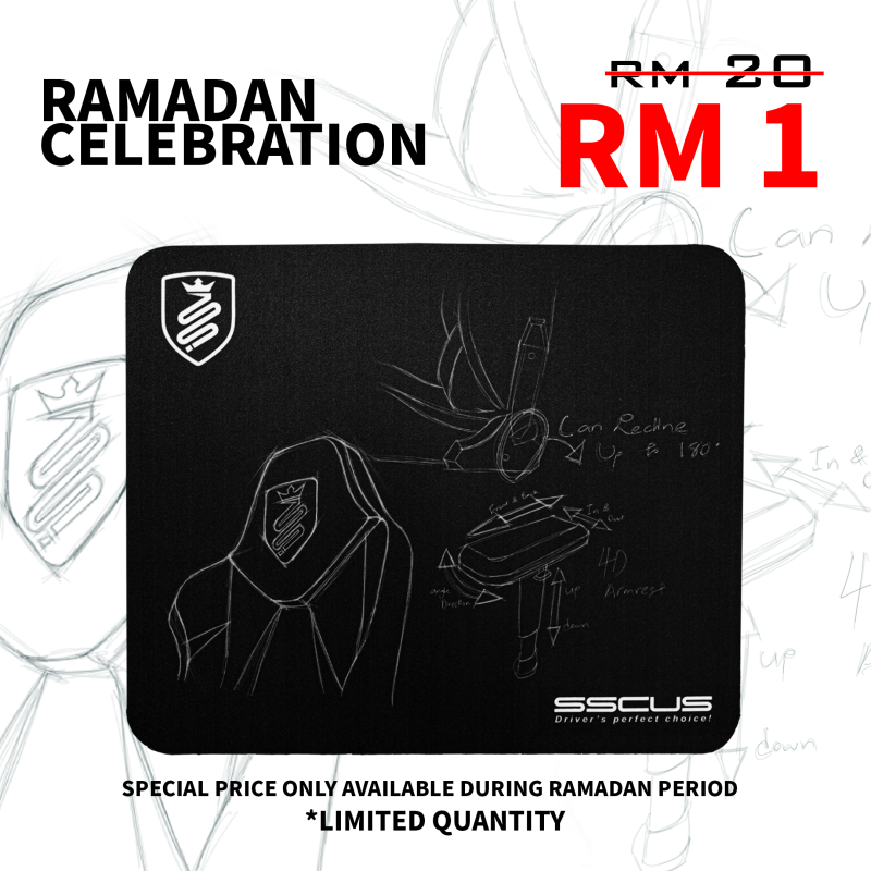 SSCUS Chair Designing Large Premium Mouse Pad With Smooth Surface For Better Mouse Respond Malaysia