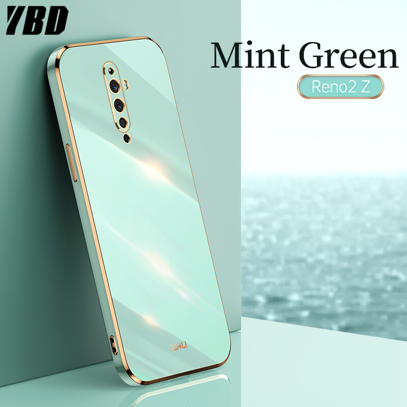 YBD Plating phone Case For OPPO Reno 2F 2Z casing,Precise Camera Protection cases Luxury Straight Edge Cover