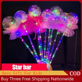 Led Luminous Balloon With Stick Gift Cute For Wedding Party