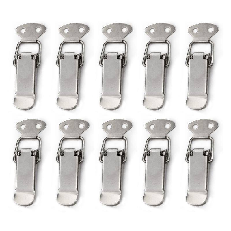 10 Pcs Spring Loaded Suitcase Box Locking Toggle Latch Hasp Lock Hardware Toolbox Case Locking Clasp Easy to Use