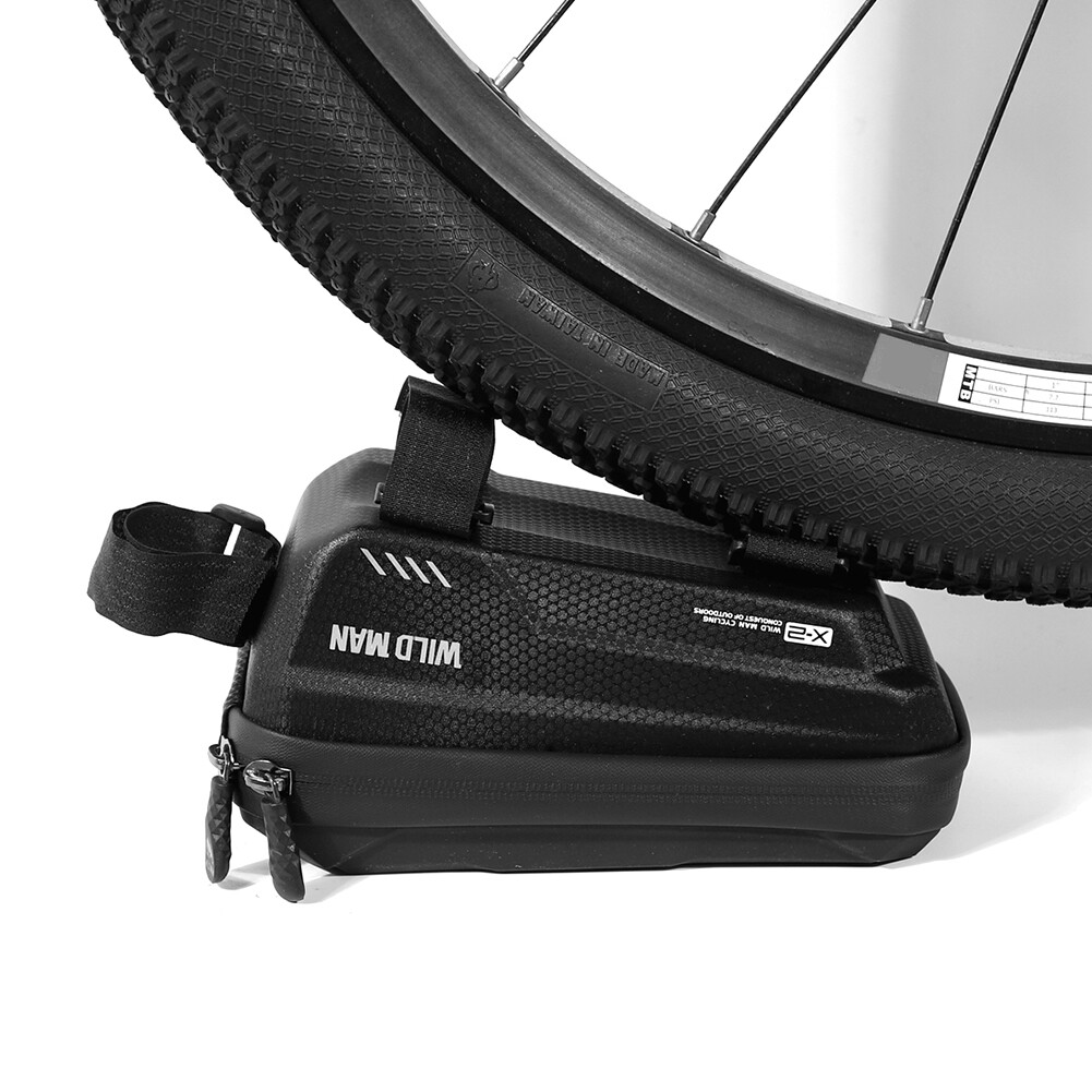 WILD MAN MTB Bicycle Touch Screen Bag Waterproof Top Tube Hard Shell Case