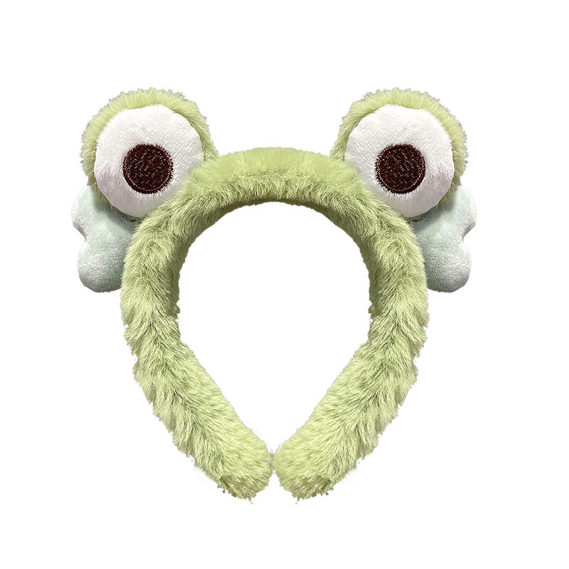 MIAOYA Fashion Jewelry Shop INS Funny Frog Design Headband For Ladies Green Fabric Hair Accessories For Students Exquisite Birthday Gifts