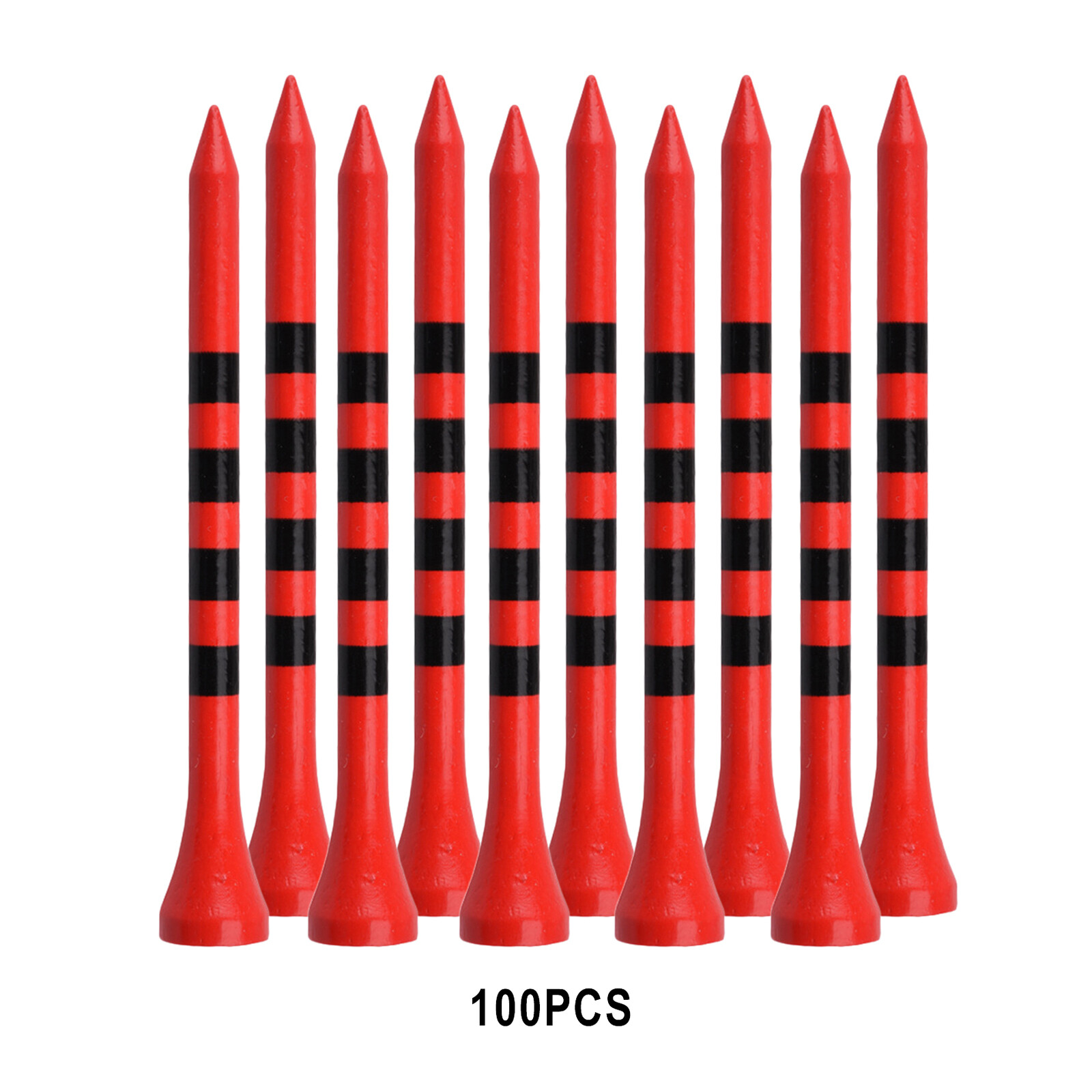 Moon ROCKET 100pcs Bamboo Golf Tees Stripe Mark Scale High Performance