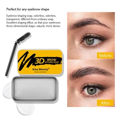Eyebrow Styling Gel Eye Makeup Brow Styling Soap Long Lasting Waterproof Eyebrow gel Brows Wax 3D Feathery Transparent