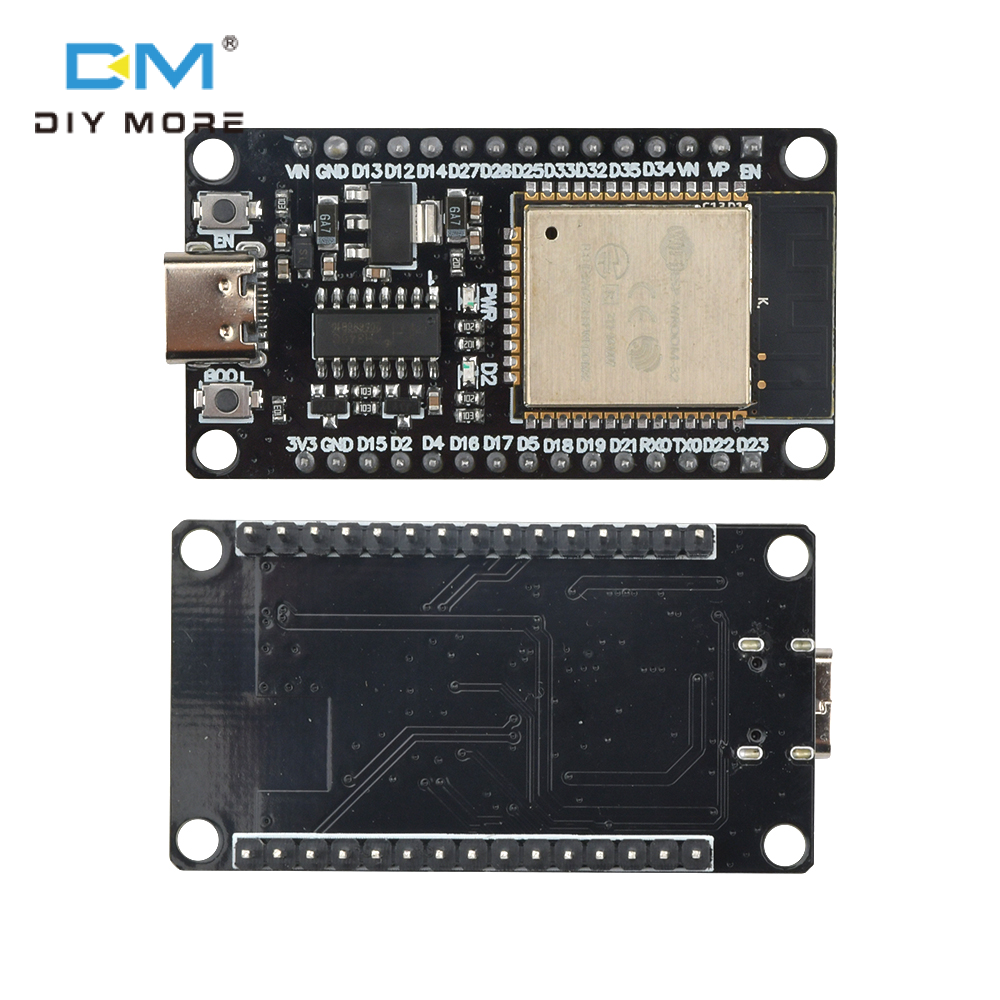 diymore ESP32 Development Board 2.4 GHz Dual Core WLAN WiFi + BT 2-in-1 Microcontroller ESP-WROOM-32 Chip Support LWIP Protocol/ Freertos