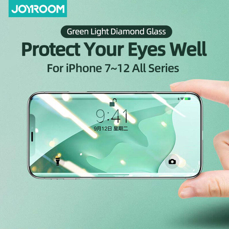 Bảo Vệ Mắt Joyroom Kính Cường Lực Bảo Vệ Màn Hình Cho IPhone 12 Max/Pro 2.5D Màn Hình Xanh Kính Cường Lực