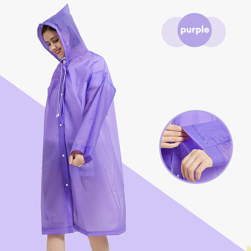 Non-disposable raincoat Fashion adult raincoat hooded attractions drift waterproof thickening