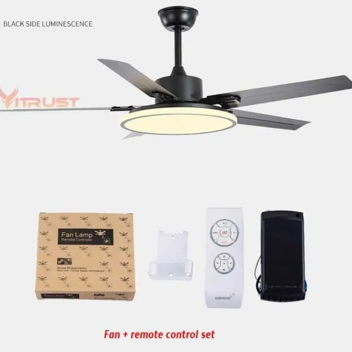 Nordic Ceiling Fan With Light Kits 36 46 56 Inch Industrial Hang Remote Control Quiet Energy Saving Ding Room Lazada Ph - 36 Inch Ceiling Fan With Light Kit
