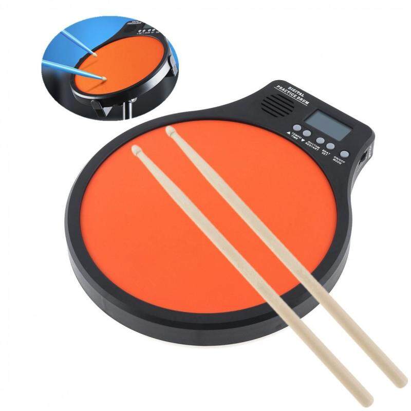 Trống Nhạc Jazz 3 Trong 1 Đệm Trống Điện Tử Tập Thể Dục Trống Tập Với Dùi Trống, Phát Hiện Tốc Độ Kỹ Thuật Số Metronome