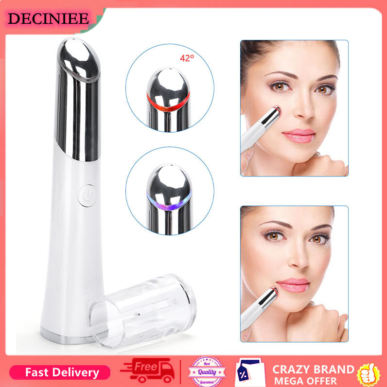 Electric Eye Massager Eyes Care Device Dark Circle Removal Machine Puffiness Removal 2 In 1 Beauty Mini Eye Massage Pen