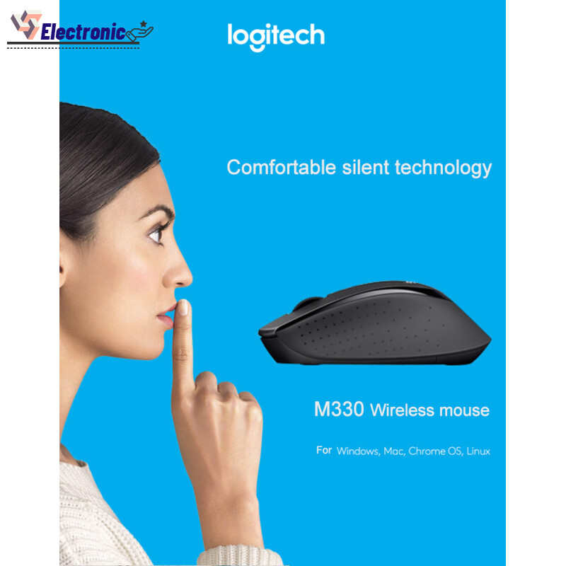 Logitech M330 Wireless Mouse Silent Mouse with 2.4GHz USB 1000DPI Optical Mouse for Office Home