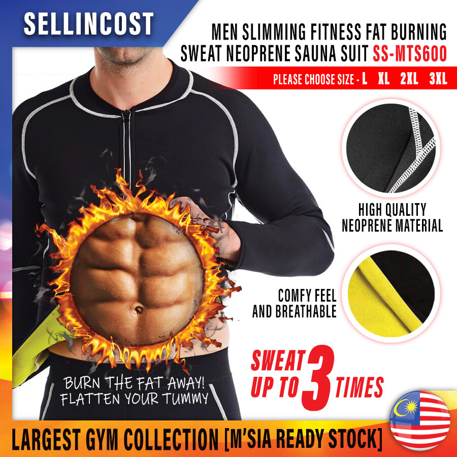 SellinCost Long Sleeve Sauna Shirt Sauna Suit Weight Loss Men
