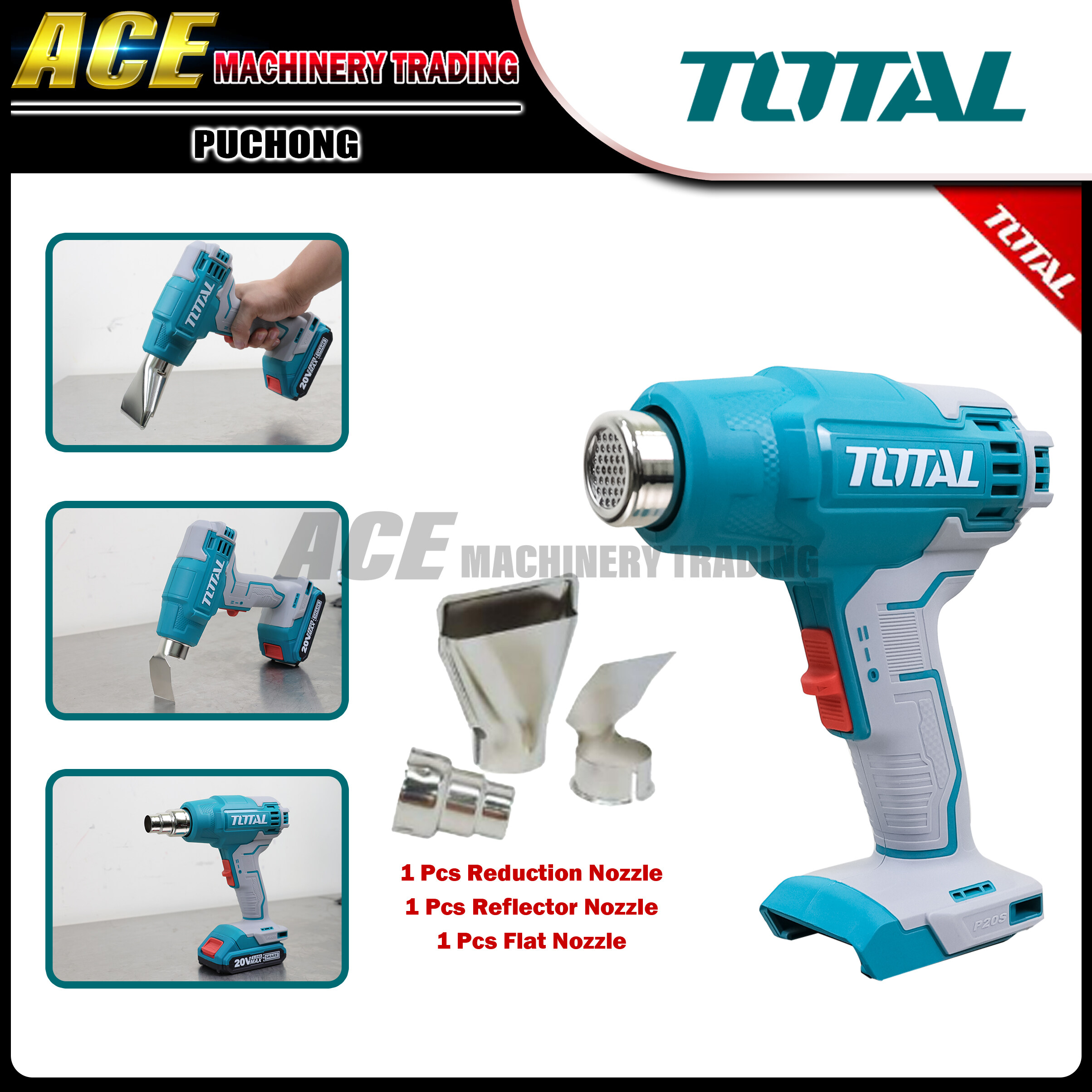 [ TOTAL ] 20V P20s Series LiIon Cordless Heat Gun TBLI2002 6