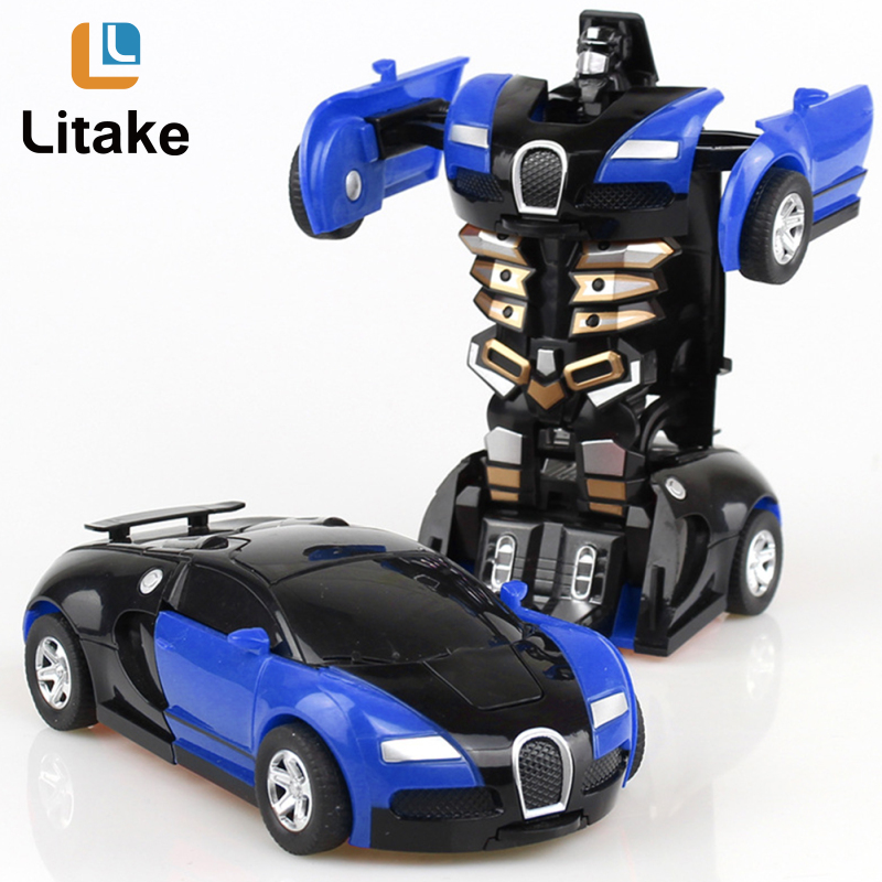 Rescue Bots Deformation Transformer Car One-Step Car Robot Vehicle Model Action Figures Toy Transform Car for Kids