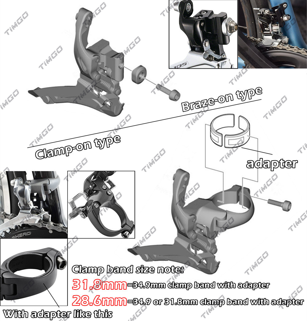 Shimano Acera FD-M3000 3×9 Speed Front Derailleur Top Swing Dual Pull Clamp-on