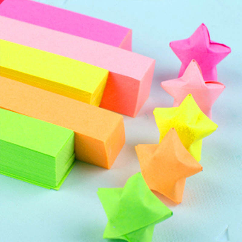Mua Shopthe 380/540/1030 Cái Tự Làm Dải Giấy Ngôi Sao May Mắn Thủ Công Origami Đầy Màu Sắc Handmade Gấp Thẻ Quà Tặng Đồ Trang Trí Đám Cưới