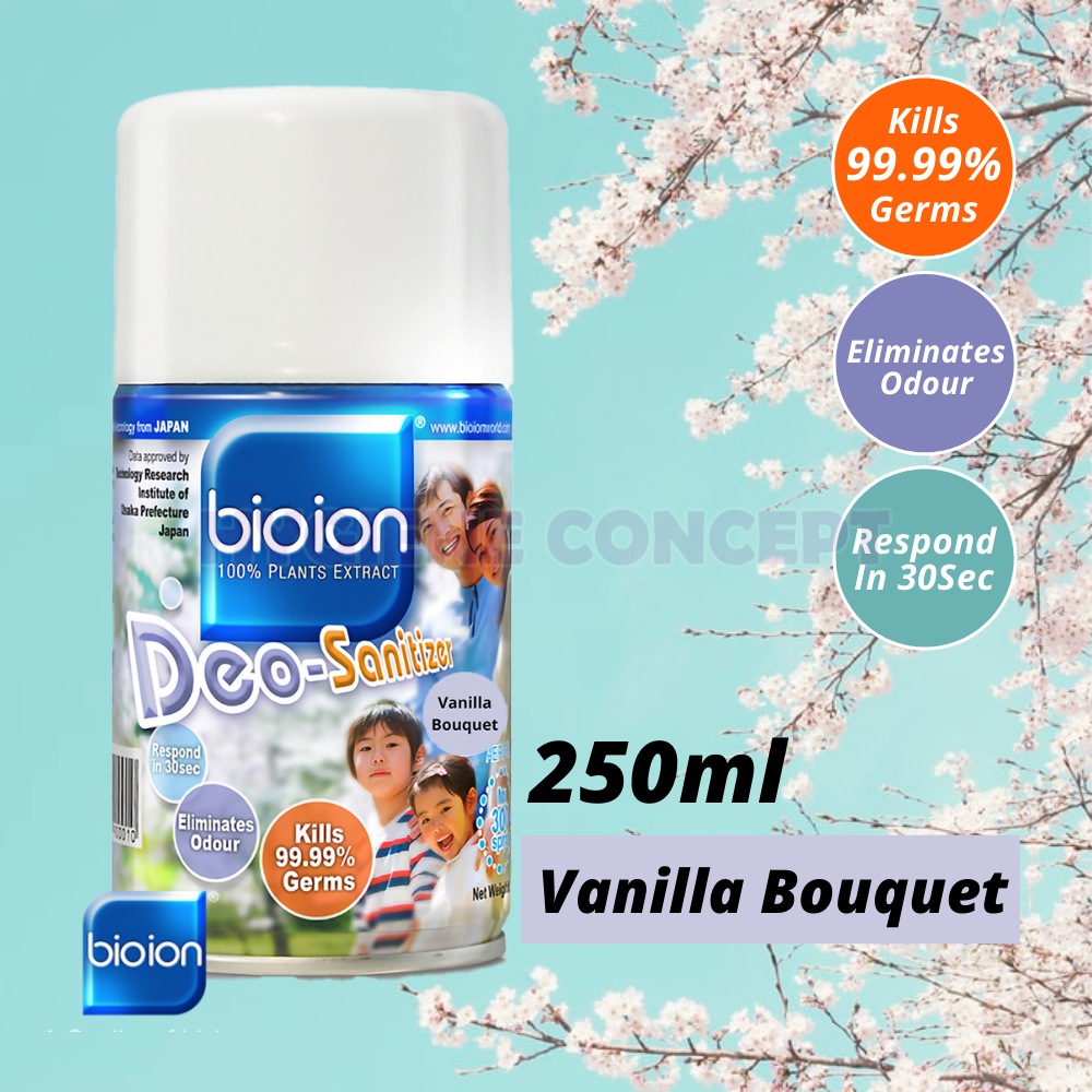 250ml Bioion Deo Sanitizer GermsFree Air Sanitiser Aerosol / Sanitizer