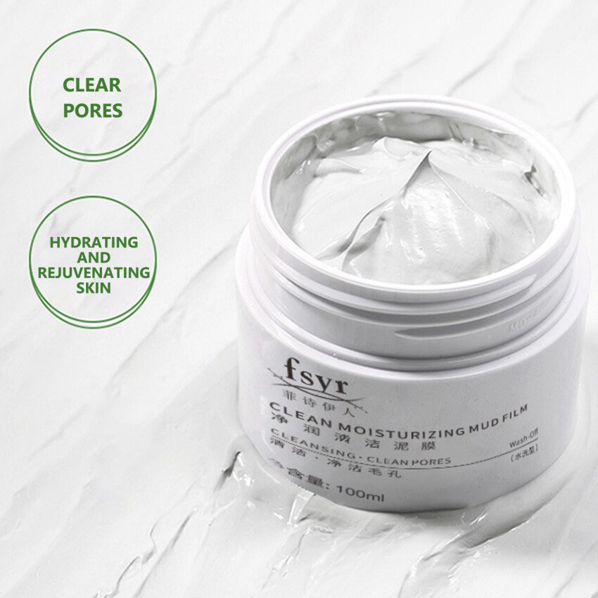 Cleaning Mask Mud Mask Whitening And Brightening Cleansing Pores Oil Control Skin Care Product 100ml