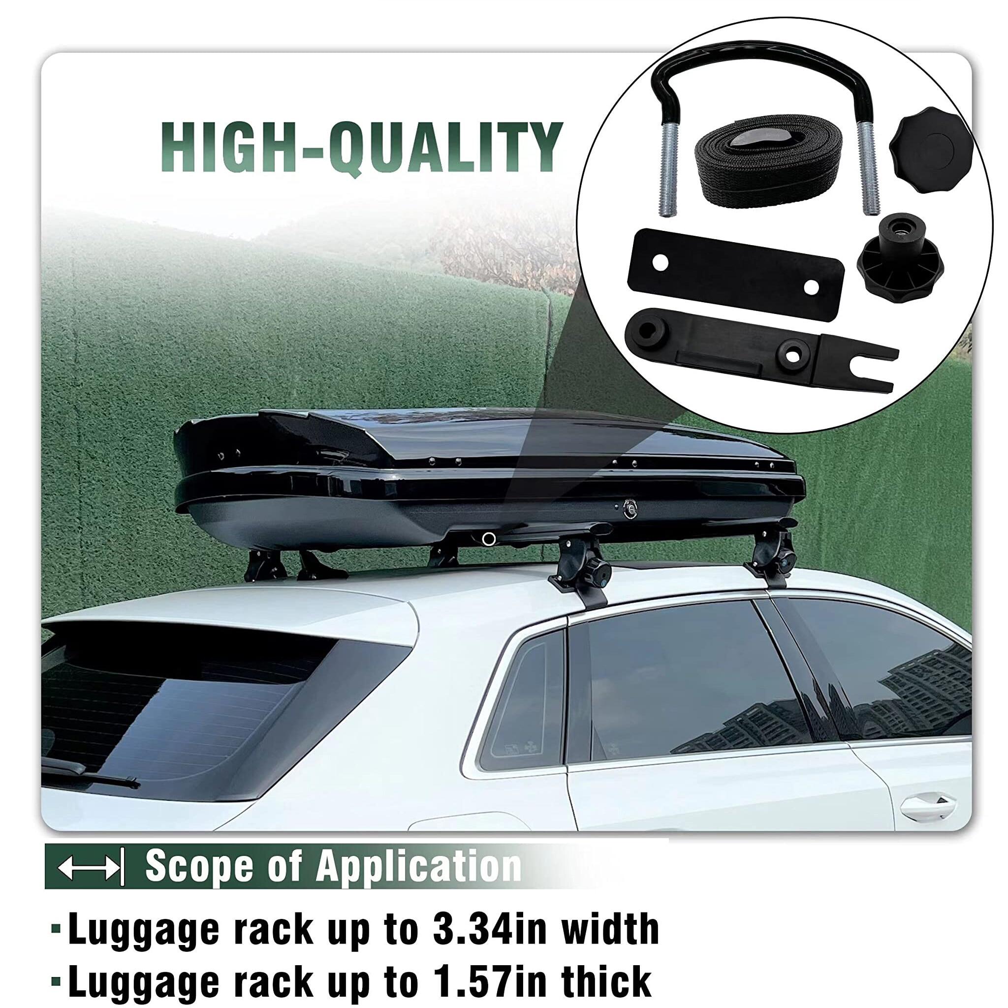 4 PCS Galvanized metal Steel Roof Box UBolt Clamps Rooftop Cargo