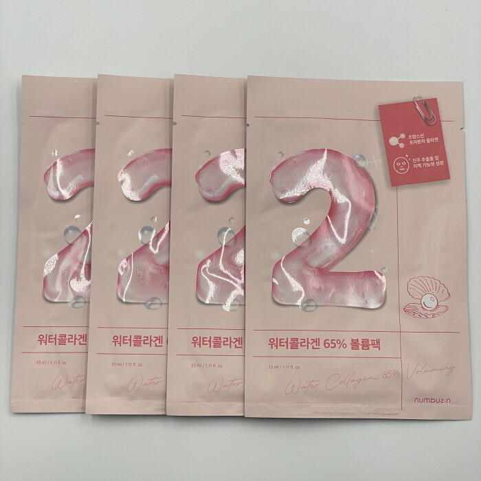 [numbuzin] No.1 / No.2 / No.3 / No.4 / No.5 / No.9 Sheet Facial Mask 27ml  / 33ml * 4ea