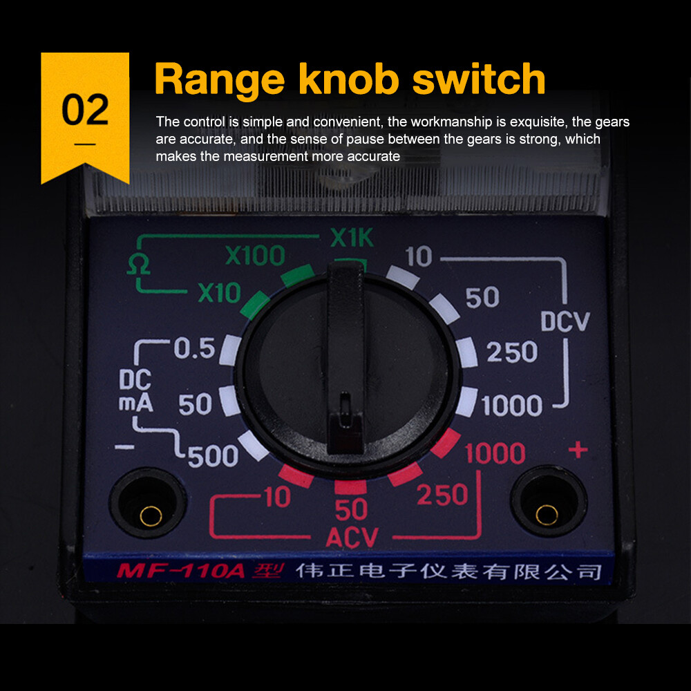 Aideepen Mini MF-110A Electric AC/DC OHM Voltmeter Ammeter Multimeter Meter Multi Tester