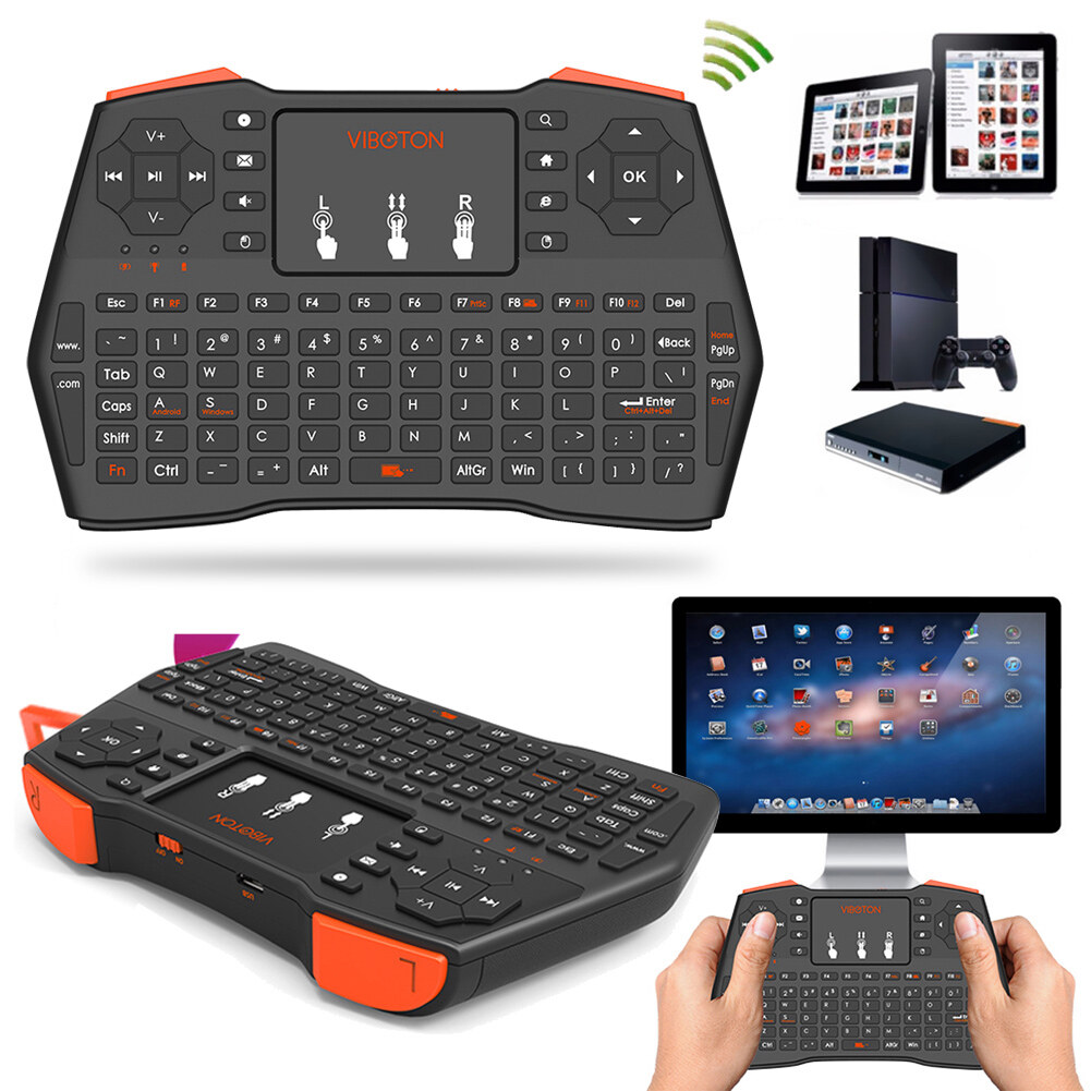 Bàn Phím Không Dây I8 Plus Mini 2.4G Fly Air Chuột Touchpad Cho TV PS Englis