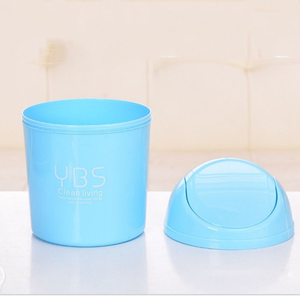 CHARDRUSHRU Container Ash Urns Storage Box Mini Bin Basket Dustbin Desktop Garbage Rolling Cover Can Trash Waste