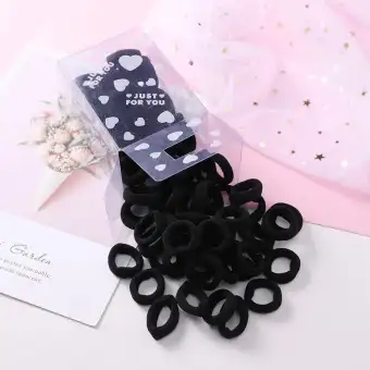 50pcs Box Girls Cute Colorful Nylon Soft Elastic Hair Bands Lazada