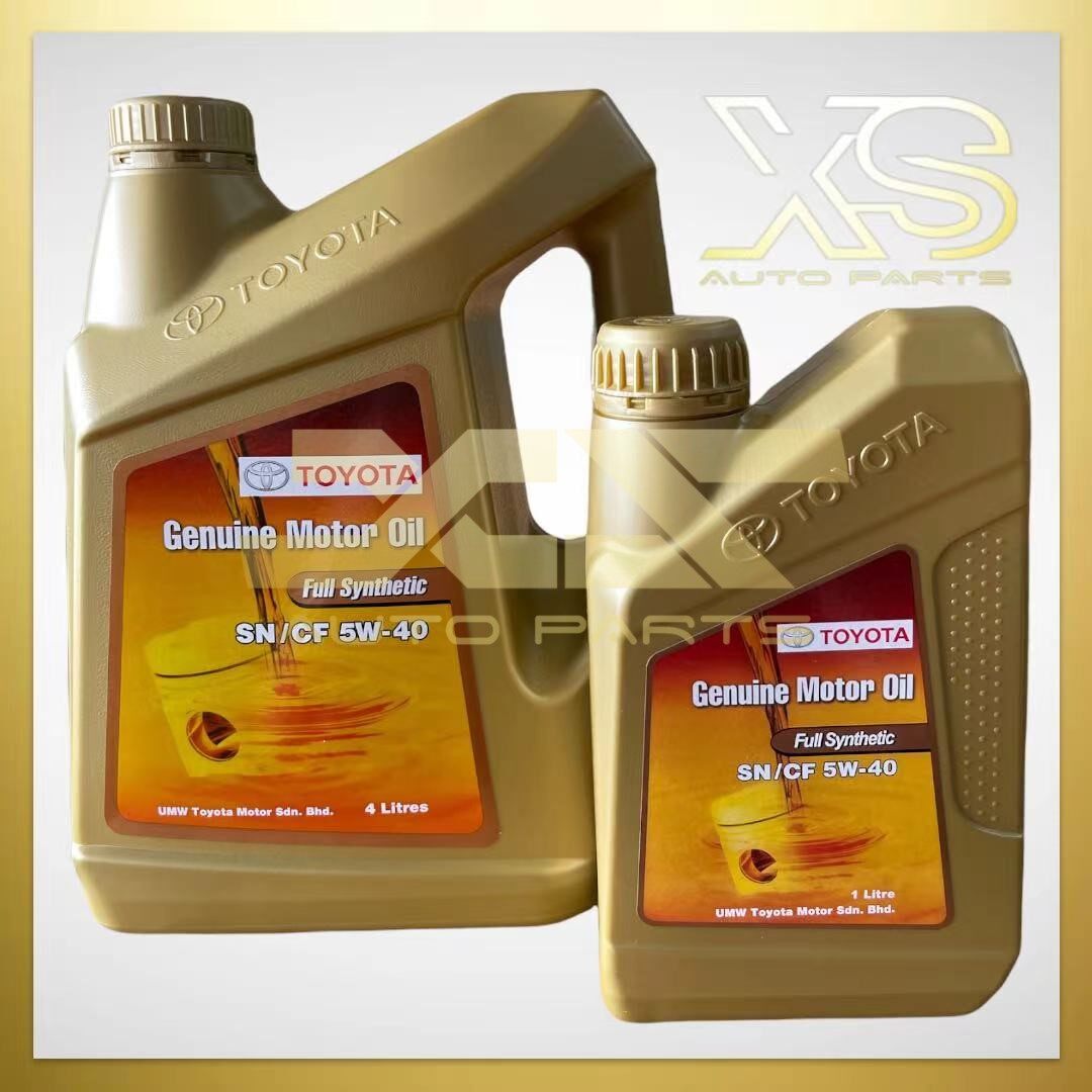 Toyota Fully Synthetic SN/CF 5W40 5W40 Genuine Engine oil (4L+1L) 5L FOR HILUX / FORTUNER