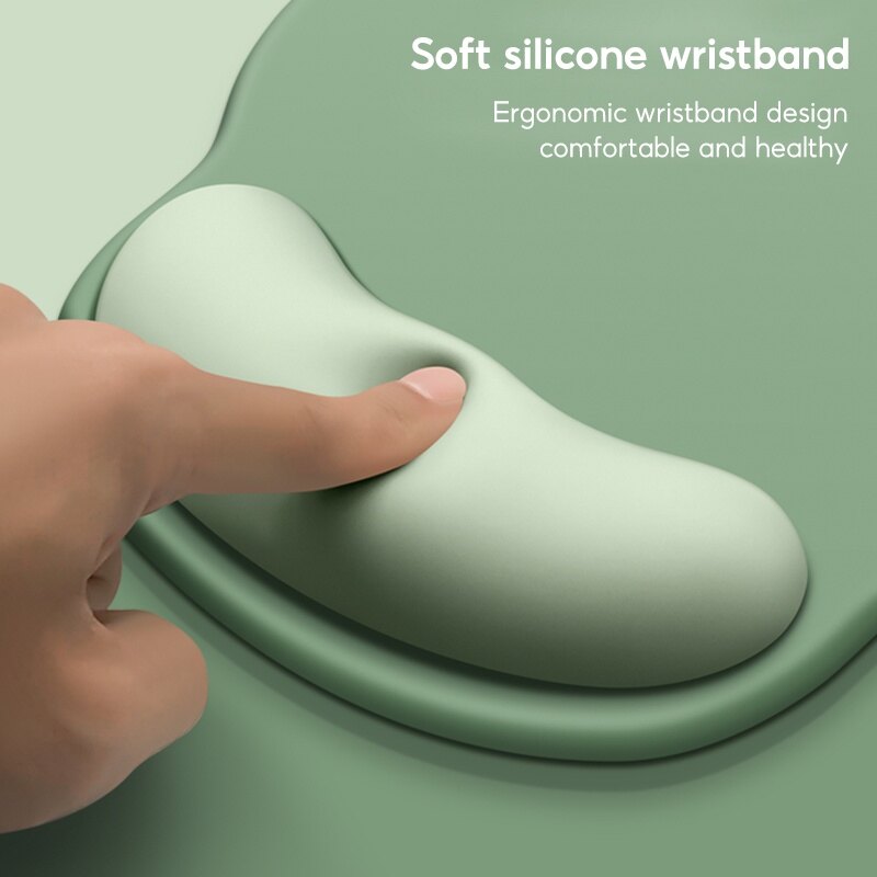 Tbtic đệm cổ tay cầm chuột trò chơi hỗ trợ nghỉ ngơi Ergonomic thoải mái Silicone không trượt mềm mại cho máy tính máy tính xách tay máy tính bảng