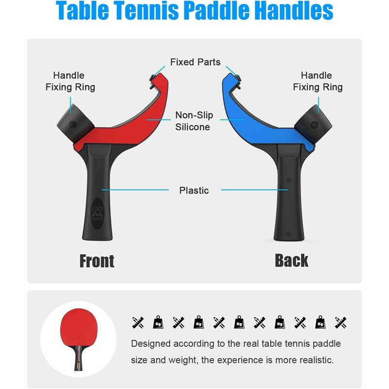 AMVR OOM Table Tennis Paddle Grip Handle Left & Right Silicone