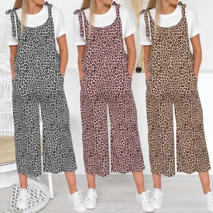 leopard dungaree