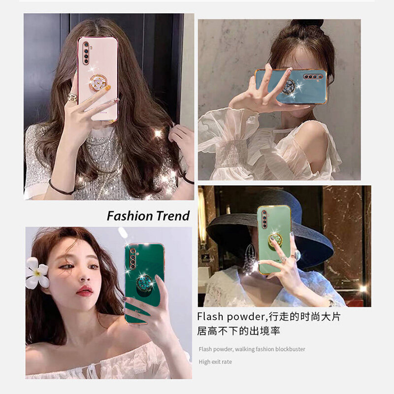Đối với Xiaomi Redmi Note 9s Note 9 Pro Note 8 Note 8 Pro Note 7 Chữ mạ điện Vỏ điện thoại cho Redmi Note 9s Note 9 Pro Note 8 Note 8 Pro Note 7 Ốp lưng điện thoại Bling Crystal Holder Nắp lưng TPU mềm