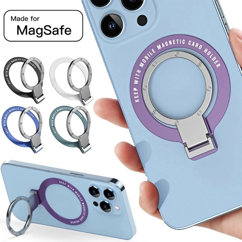 Lazy rotating magsafe mobile phone ring paste invisible bracket