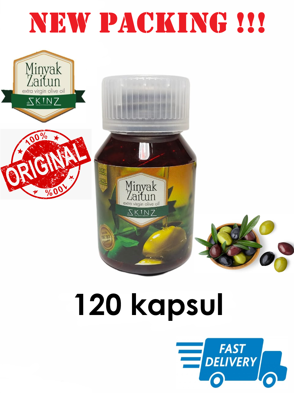 DR SKINZ Minyak Zaitun Extra Virgin Olive Oil [ HALAL KAPSUL BY JAKIM